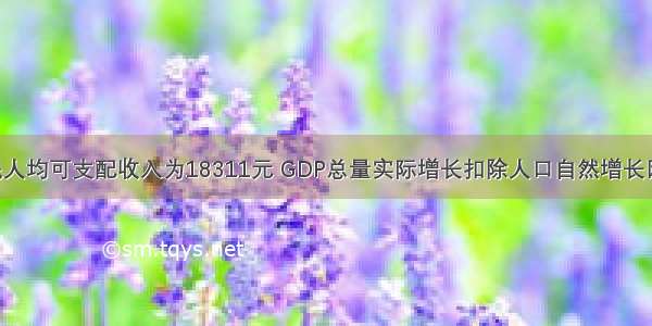 全国居民人均可支配收入为18311元 GDP总量实际增长扣除人口自然增长因素后 人