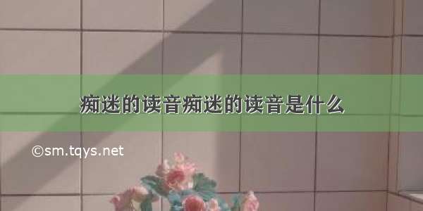 痴迷的读音痴迷的读音是什么