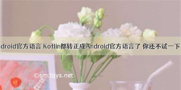 android官方语言 Kotlin都转正成Android官方语言了 你还不试一下？