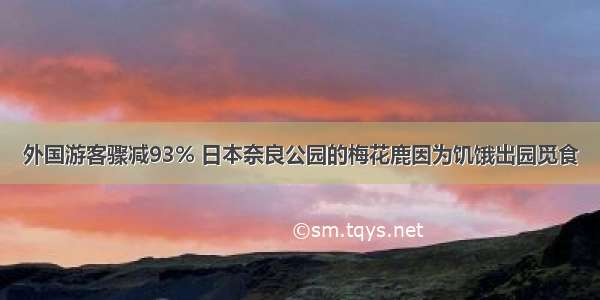 外国游客骤减93% 日本奈良公园的梅花鹿因为饥饿出园觅食