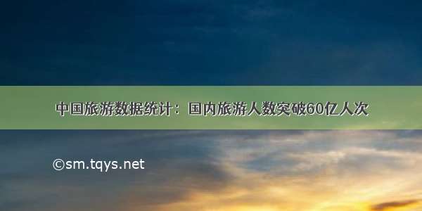 中国旅游数据统计：国内旅游人数突破60亿人次