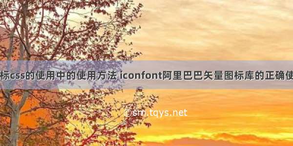 阿里图标css的使用中的使用方法 iconfont阿里巴巴矢量图标库的正确使用方法