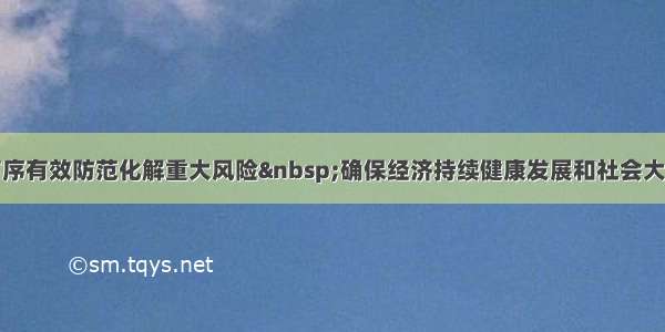 有力有序有效防范化解重大风险&nbsp;确保经济持续健康发展和社会大局稳定