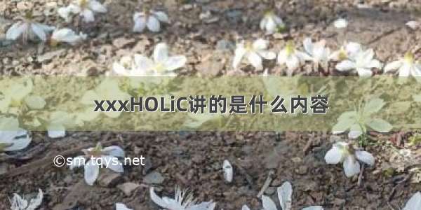 xxxHOLiC讲的是什么内容