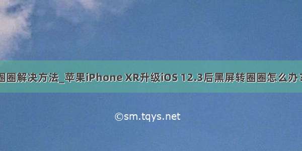 苹果xr黑屏转圈圈解决方法_苹果iPhone XR升级iOS 12.3后黑屏转圈圈怎么办？附解决办法...