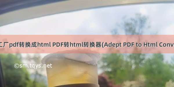 格式工厂pdf转换成html PDF转html转换器(Adept PDF to Html Converter)