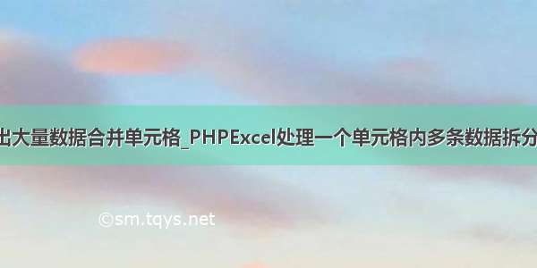 phpexcel导出大量数据合并单元格_PHPExcel处理一个单元格内多条数据拆分成多个单元格