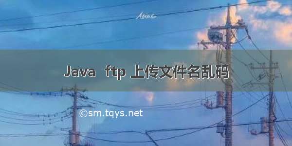 Java  ftp 上传文件名乱码