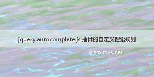 jquery.autocomplete.js 插件的自定义搜索规则