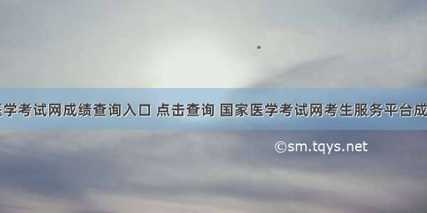 国家医学考试网成绩查询入口 点击查询 国家医学考试网考生服务平台成绩查询