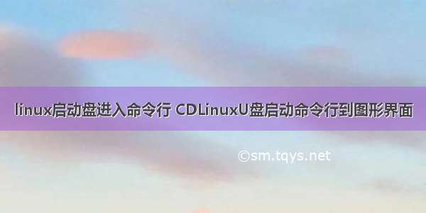 linux启动盘进入命令行 CDLinuxU盘启动命令行到图形界面