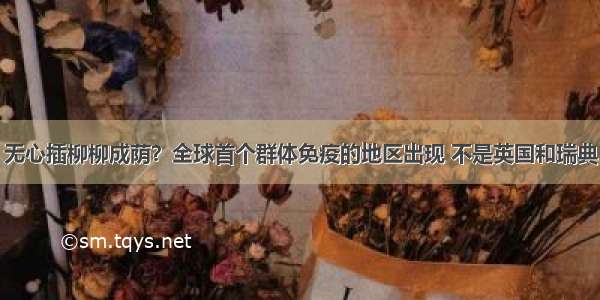 无心插柳柳成荫？全球首个群体免疫的地区出现 不是英国和瑞典