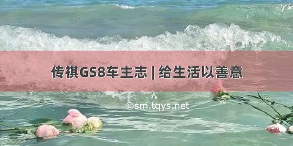 传祺GS8车主志 | 给生活以善意