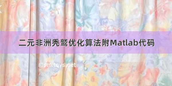 二元非洲秃鹫优化算法附Matlab代码