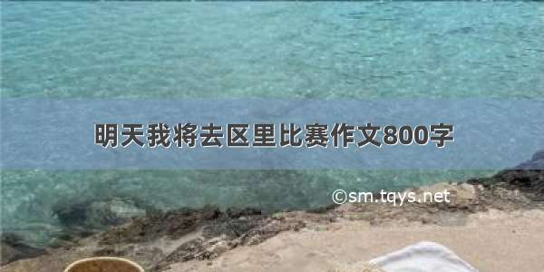 明天我将去区里比赛作文800字