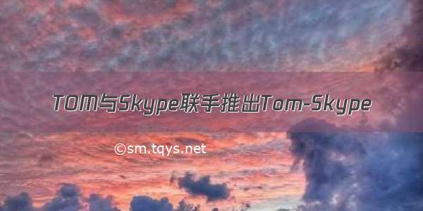 TOM与Skype联手推出Tom-Skype