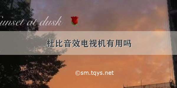 杜比音效电视机有用吗