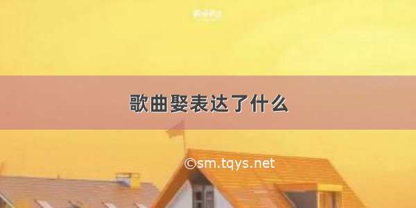 歌曲娶表达了什么