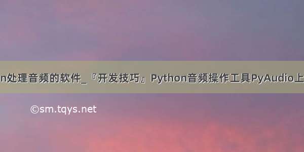 python处理音频的软件_『开发技巧』Python音频操作工具PyAudio上手教程
