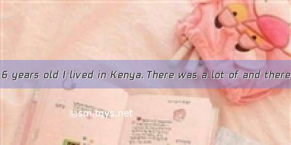 When I was about 6 years old I lived in Kenya. There was a lot of and there were always st