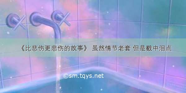 《比悲伤更悲伤的故事》 虽然情节老套 但是戳中泪点