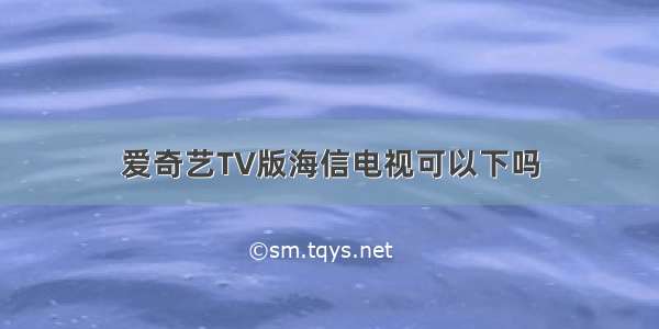 爱奇艺TV版海信电视可以下吗