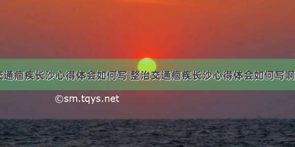 整治交通痼疾长沙心得体会如何写 整治交通痼疾长沙心得体会如何写啊(五篇)