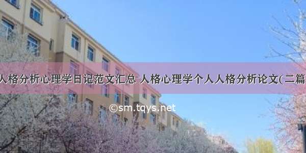 人格分析心理学日记范文汇总 人格心理学个人人格分析论文(二篇)