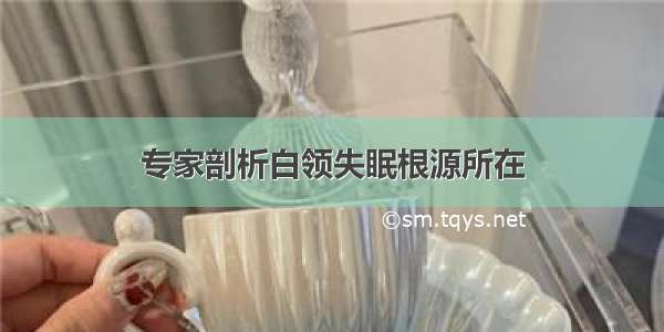 专家剖析白领失眠根源所在