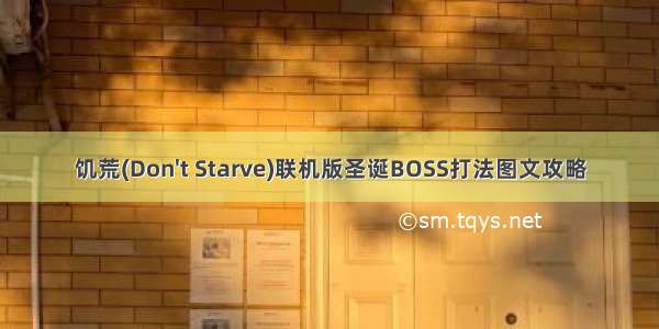 饥荒(Don&#39;t Starve)联机版圣诞BOSS打法图文攻略