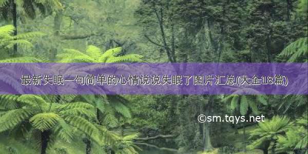 最新失眠一句简单的心情说说失眠了图片汇总(大全18篇)