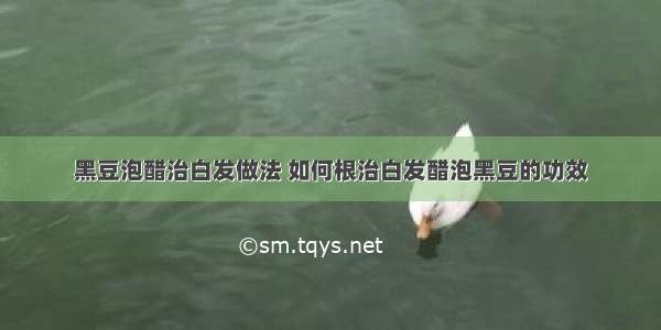 黑豆泡醋治白发做法 如何根治白发醋泡黑豆的功效