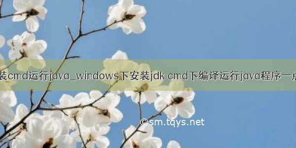 jdk 安装cmd运行java_windows下安装jdk cmd下编译运行java程序一点心得