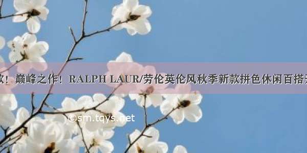 秋冬醉新款！巅峰之作！RALPH LAUR/劳伦英伦风秋季新款拼色休闲百搭开衫针织衫