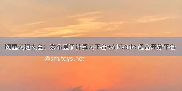 阿里云栖大会：发布量子计算云平台+AliGenie 语音开放平台