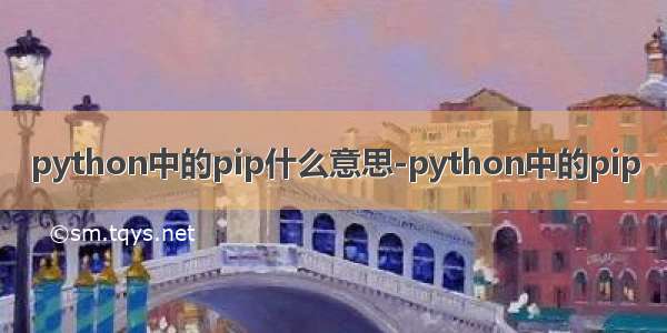 python中的pip什么意思-python中的pip