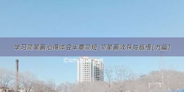 学习简笔画心得体会半章简短 简笔画收获与感悟(九篇)