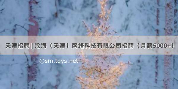 天津招聘 | 沧海（天津）网络科技有限公司招聘（月薪5000+）