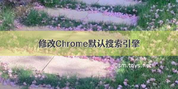 修改Chrome默认搜索引擎