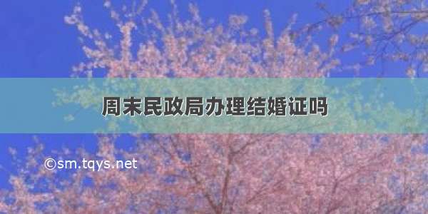 周末民政局办理结婚证吗