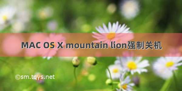 MAC OS X mountain lion强制关机