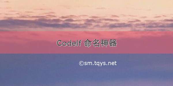 Codelf 命名神器