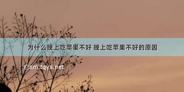 为什么晚上吃苹果不好 晚上吃苹果不好的原因