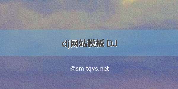 dj网站模板 DJ