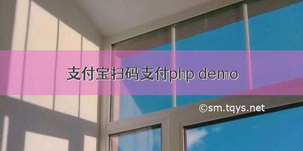 支付宝扫码支付php demo