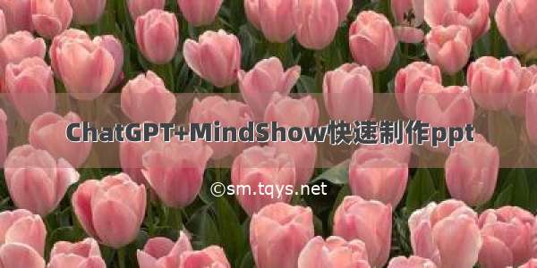 ChatGPT+MindShow快速制作ppt