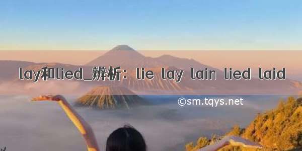 lay和lied_辨析：lie  lay  lain  lied  laid