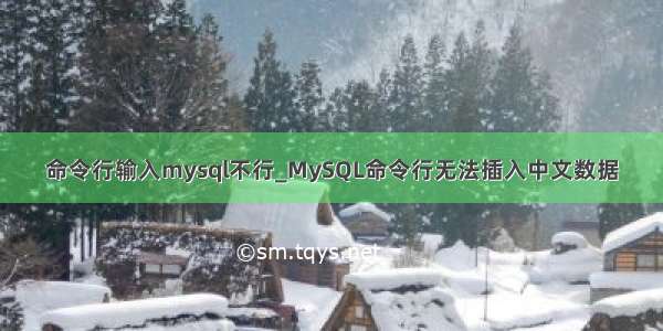 命令行输入mysql不行_MySQL命令行无法插入中文数据