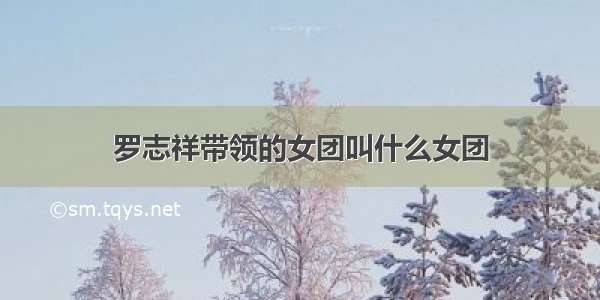 罗志祥带领的女团叫什么女团