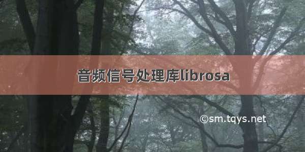 音频信号处理库librosa